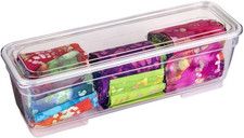 XL Bins with Lids, 4 Pack, Extra-Long Craft Boxes, Clear