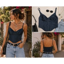 Urban Outfitters Out From Under Modern Love Corset Top Black XS