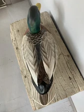 ED SNYDER MALLARD DRAKE DECOY/WOOD/HUNTING
