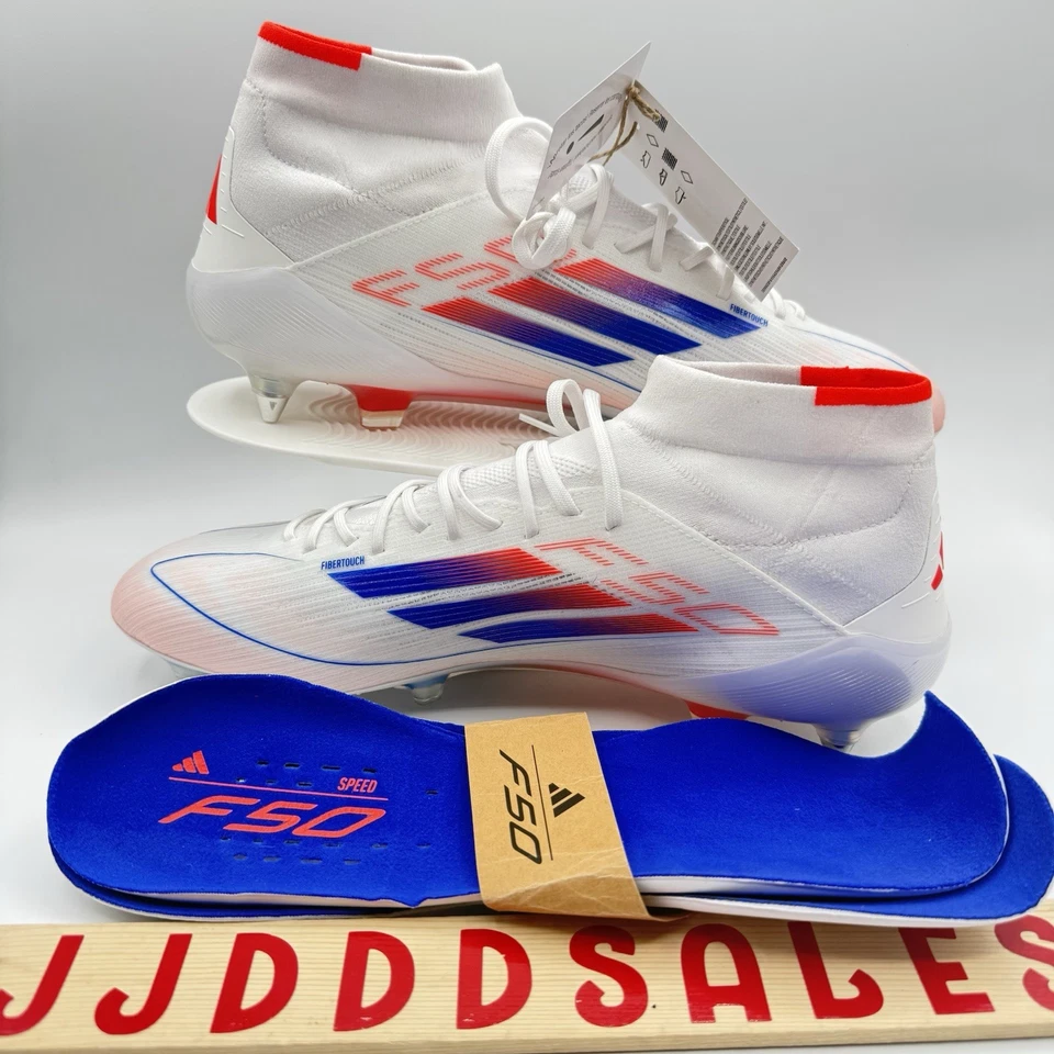 Adidas F50 Elite Mid SG Soccer Cleats White ADV Pack IH3152 Women’s 13 Men’s 12 - Image 2 of 4
