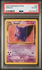 1999 Pokemon Fossil Gengar #20 Regular PSA 6