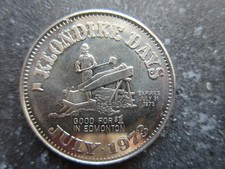 1973 Edmonton Canada Klondike Days Dollar