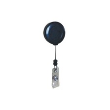 GRAINGER APPROVED 25DU69 Badge Reel Retractable w/Pin BLK,PK10 25DU69
