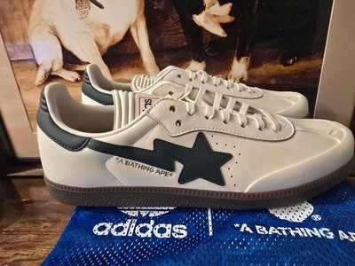 BAPE Adidas Samba Off White Shadow Green Gum Sneakers Size 10 adidas x BAPE Samba - Off White / Shadow Green / Gum – Kith  main image 4