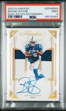 2023 PANINI FLAWLESS DUAL PATCH AUTO GOLD /25 REGGIE WAYNE