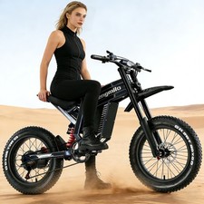 20" Fat Tire Electric Bike 1500W 60V 30Ah Adult Mountain eBike Full Suspension