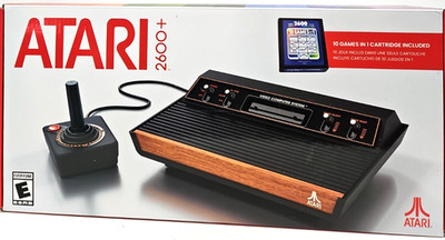 Atari 2600+ Console HDMI Console 10 in 1 Game Cartridge Joystick