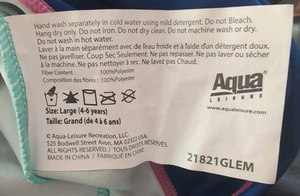 Camisa de natación para niñas pequeñas protección contra erupciones L 4-6 años sol inteligente UPF 50 secado rápido nueva Foto 4 de 4