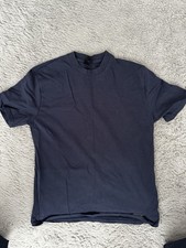 B Herren T-Shirt Blau Rundhals Kurzarm Jersey...