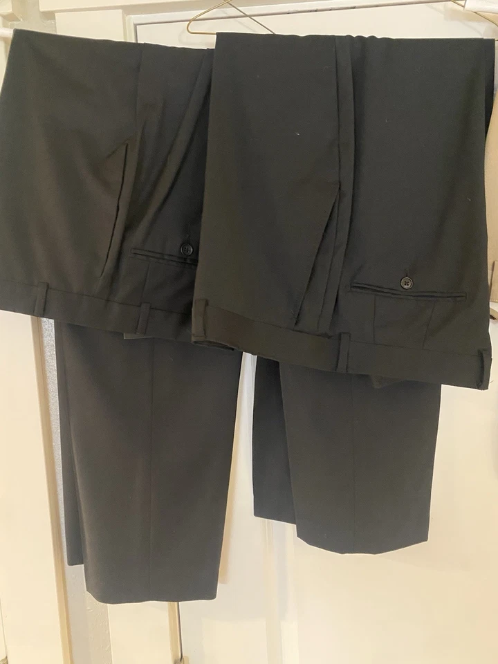 Joseph Abboud Vestido 100% Lana Hombre (5) Par Azul Marino, Gris, Caqui y (2) Negro Talla 40 Foto 3 de 4