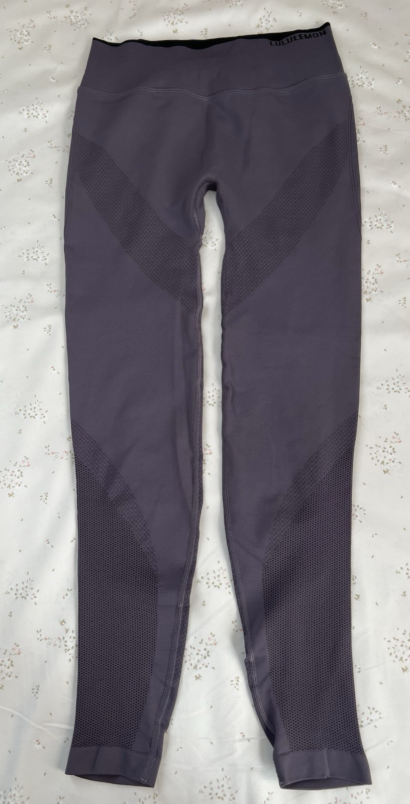 Lululemon Iconic Sweat Tight Legging Graphite Purple Black Size 8