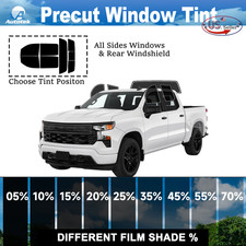 Precut Window Film For Chevy Silverado 1500 Crew Cab 2019-2025 Any Tint Shade