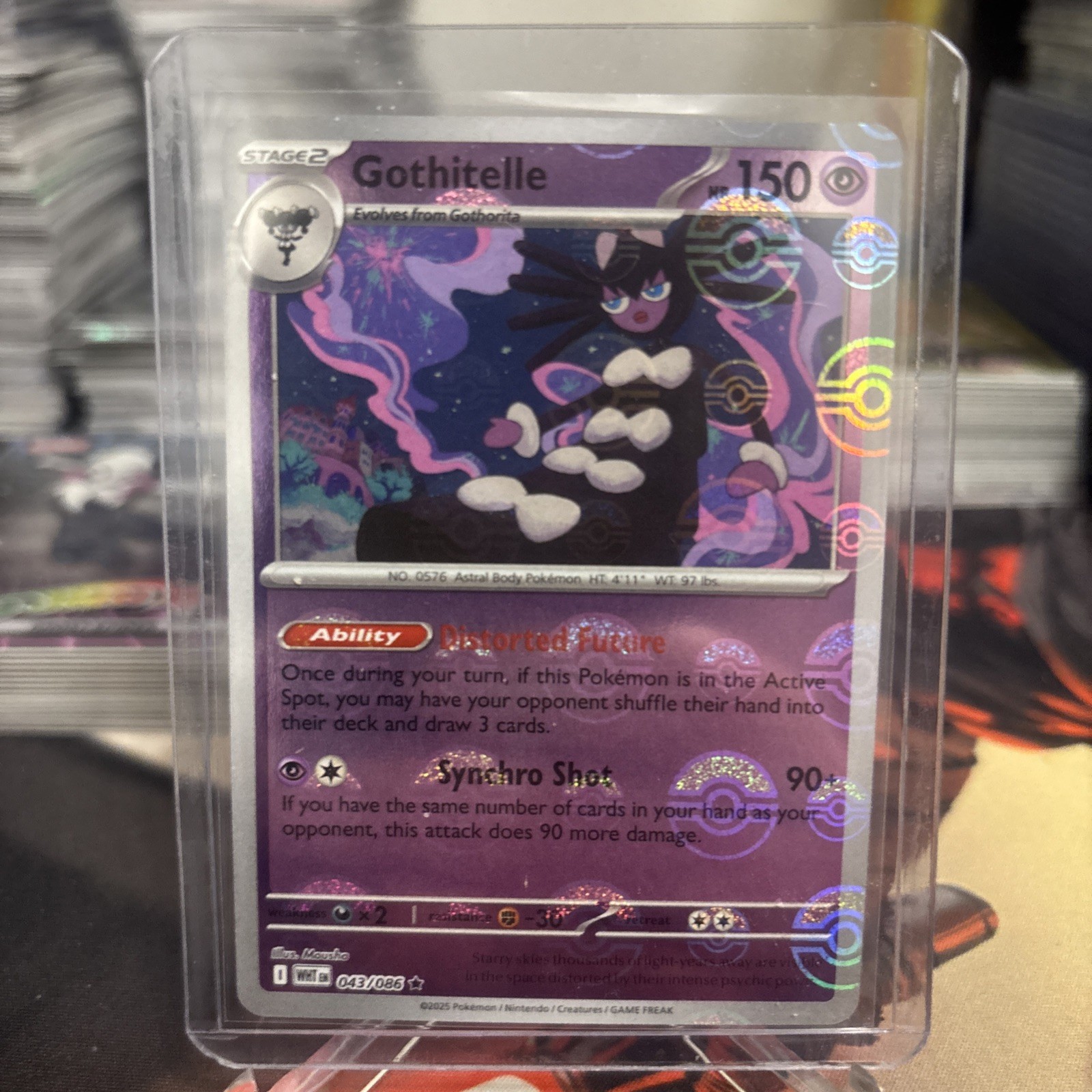 Gothitelle 043/086 (Poke Ball) White Flare Reverse Holo Rare Pokemon TCG NM/M