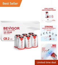 6 Count CR2 3V Lithium Battery Pack - Extended Life for Reliable Performance