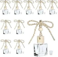10PCS Flat Square 10ML Perfume Empty Bottles with G Size: 1 Fl Oz Pack of 10 