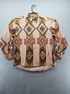 Tom Tailor Shirt Mens Medium Multicolor Aztec Western Flannel Button Up Casual