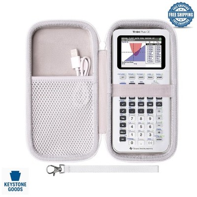 White EVA Protective Case for Texas Instruments & Casio Graphing Calculators