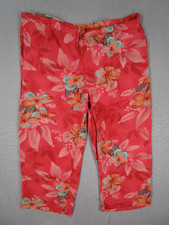 Jams World Pants Women Large Red Francesca Floral W727-Fran Made in USA 38x23
