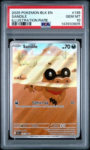 Sandile 135/086 Sv: Black Bolt Holo PSA 10