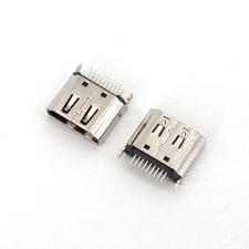 10Pcs HDMI Type A 180 Degree Straight 19-Pin Female Socket PCB Solder Connector