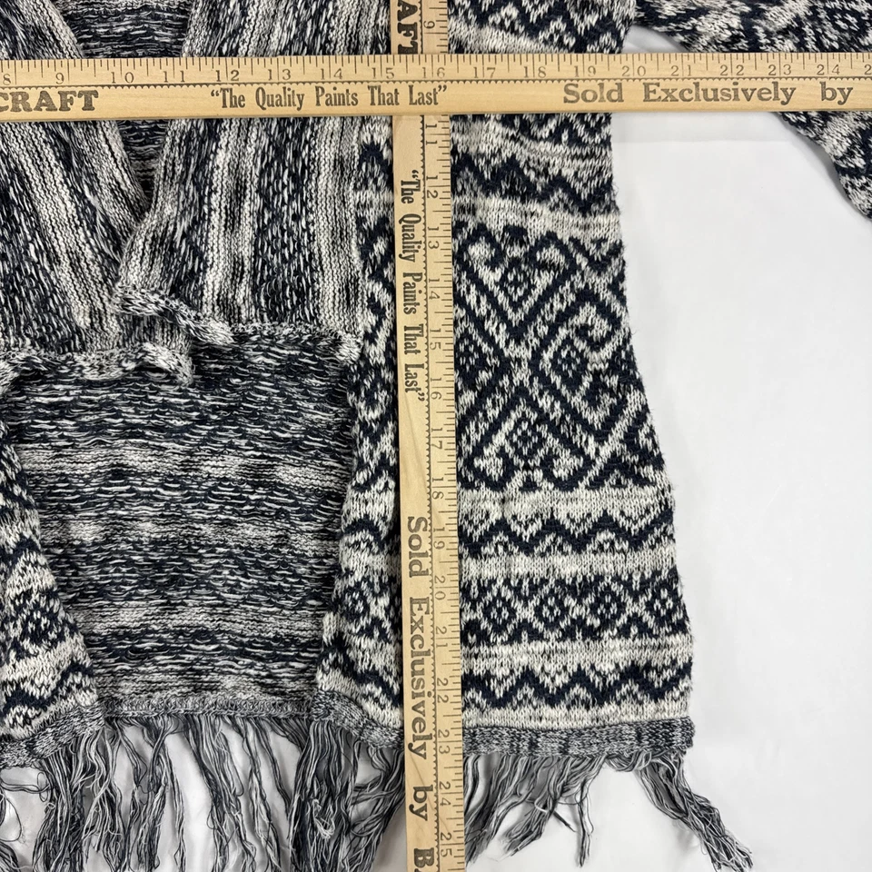 Cárdigan Hippie Lavandería Mujer M Hecho en EE. UU. Azul Azteca Frente Abierto Suéter Tejido Foto 2 de 4