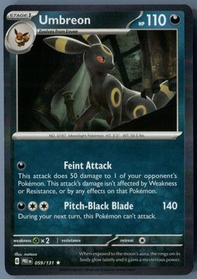 Pokémon TCG Umbreon 059/131 Rare Holo LP