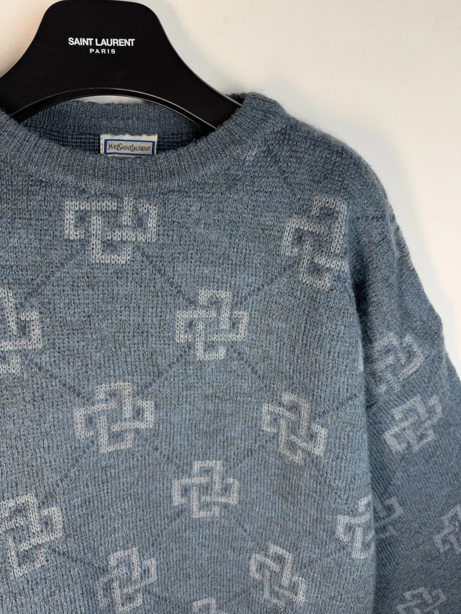 Saint Laurent Gray Crew Neck Sweaters for Men for sale | eBay