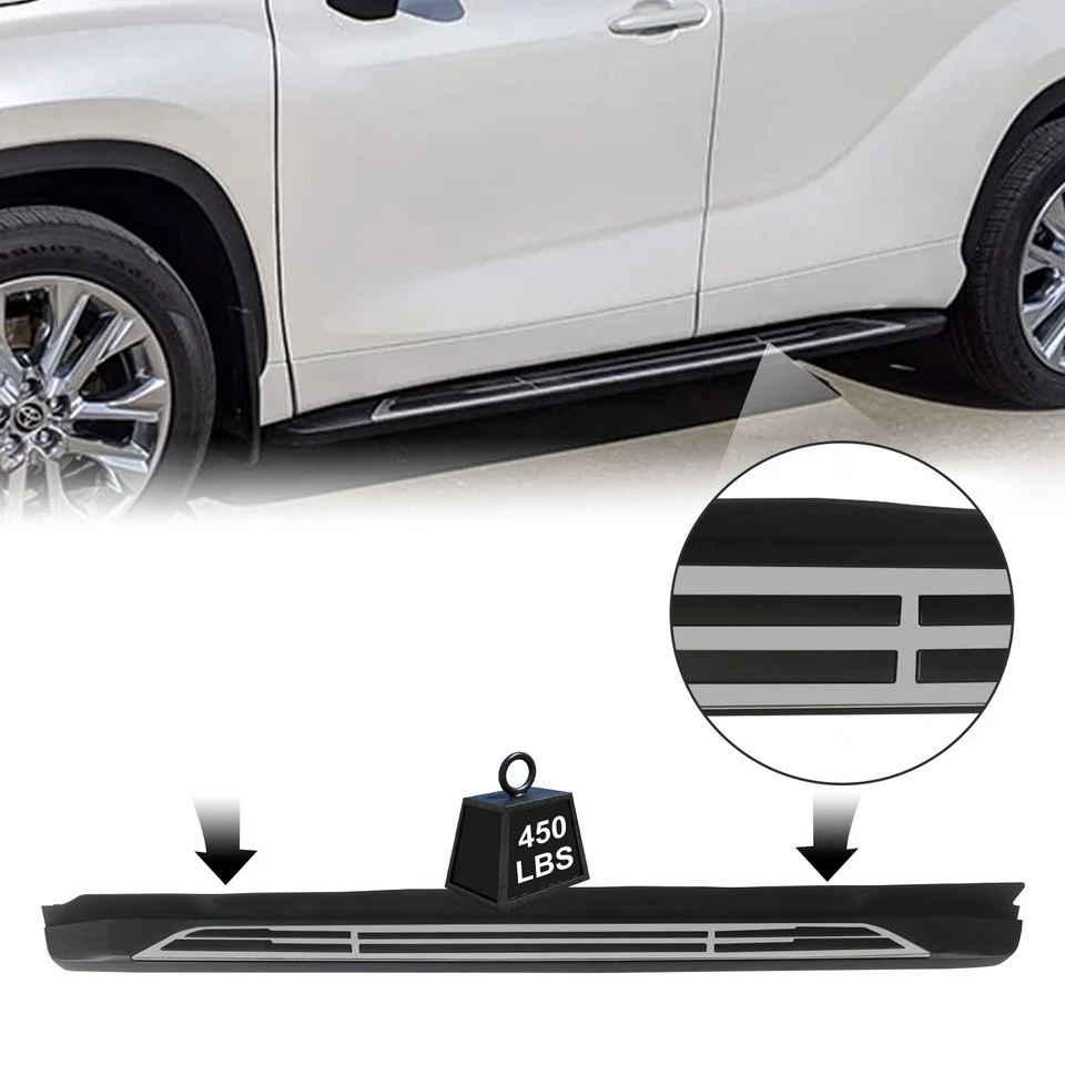 2P Side Steps Fits Toyota Highlander XU70 2022 - 2025 Running Boards Nerf Bars Foto 4 de 4