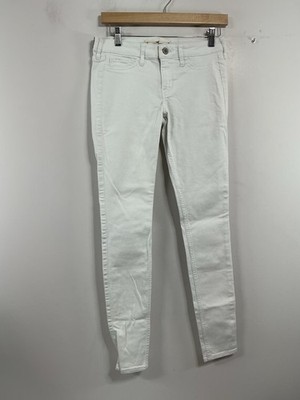 Womans Excellent Condition Hollister Super Skinny White Jeans 26x32 0065/O-2
