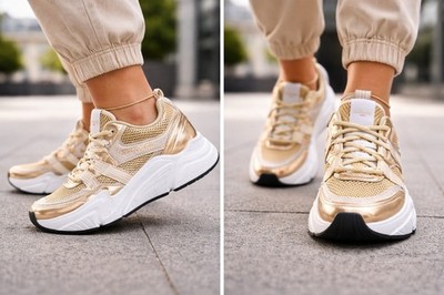 roberto cavalli sneaker Gold metallic 38 39 Weis Sportschuhe Turnschuhe