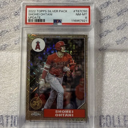 2022 Topps Update Chrome Silver Pack Shohei Ohtani PSA 8 Angels Dodgers #T87C50