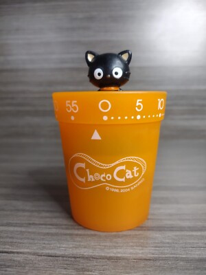 Rare 2004 Sanrio Choco Cat Vintage Hello Kitty Kitchen Timer Orange 