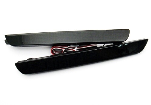 2x SMOKE LENS LED REAR BUMPER REFLECTOR BRAKE LIGHTS FOR MAZDA 3 MAZDASPEED3