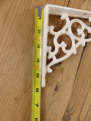 6 Antique Style Shelf Brace Wall Bracket Cast Iron Brackets *READ NEED REPAINTED - Picture 7 of 11
