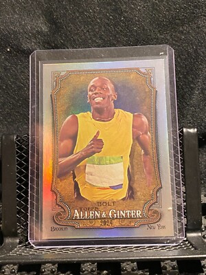 Usain Bolt 2024 Allen & Ginter Hot Box Silver Portrait - Sprinter