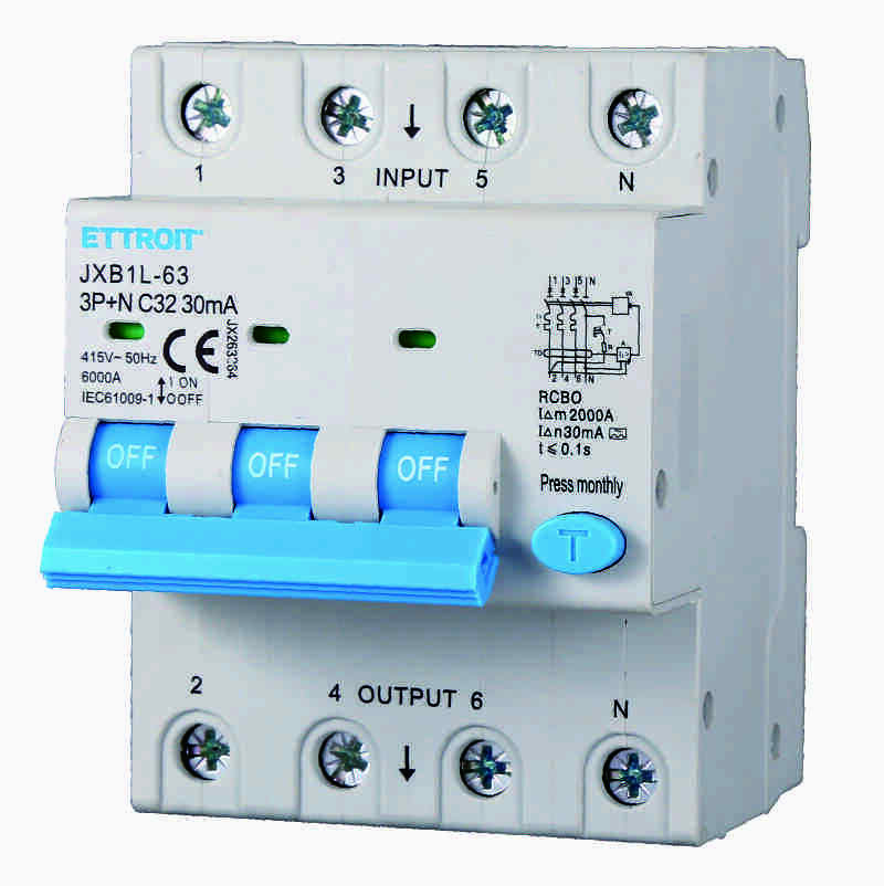 Magnetotermico Differenziale 3P+N 32A 30mA 380V-6KA CLASSE A