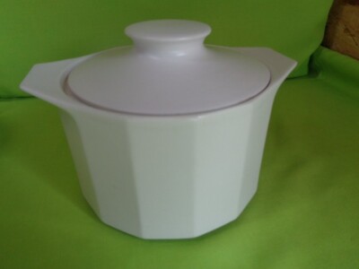 Schüssel mit Deckel 1 Liter  Polygon  Feuerfest weiß 16 x 10 cm von Rosenthal