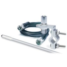 RoadPro RP-83W Standard Series White 3' Mirror Mount Fiberglass CB Antenna Kit