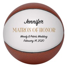 Matron of Honor Custom Basketball Wedding Gift - Personalized Wedding Favor