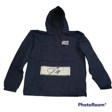 Jake Paul By Fanjoy.Co Mens Activewear Jacket Blue Pockets Drawstring Hooded L