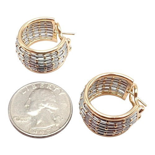 Original! Cartier 18k Gelbgold + SS Korbgeflecht Ring + Ohrringe Set - Bild 6 von 22
