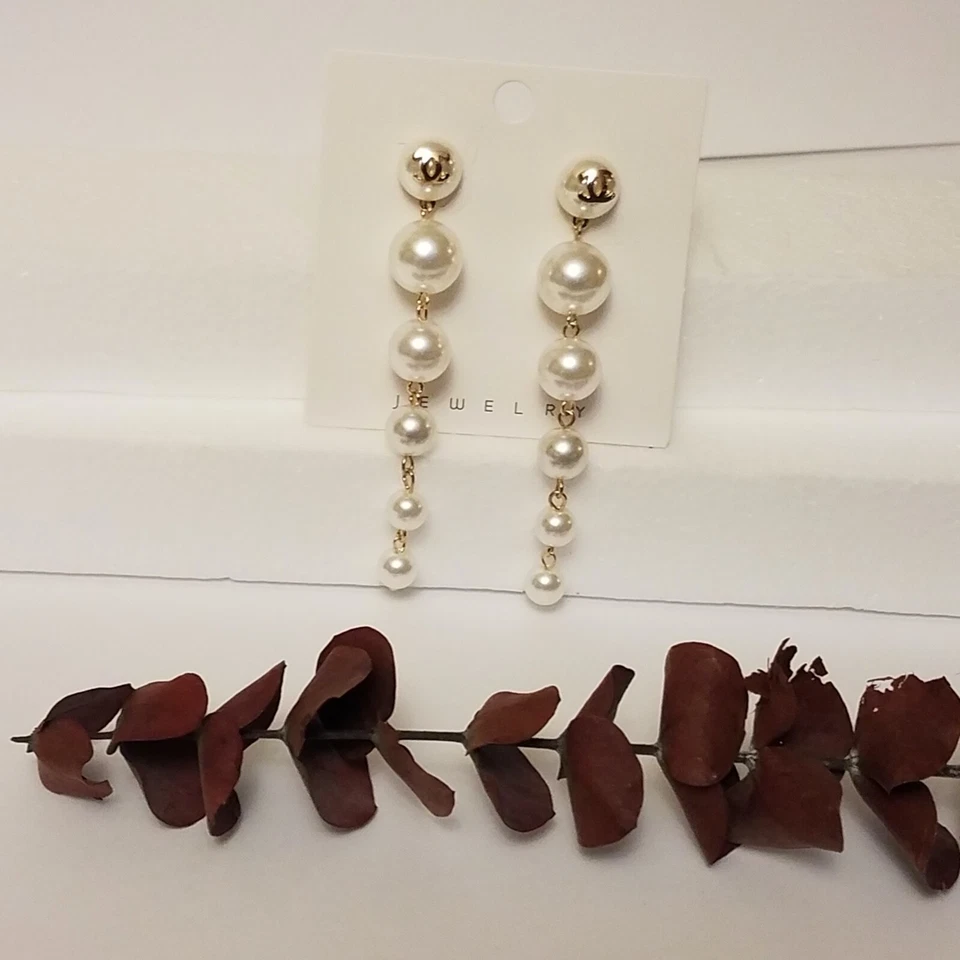 Pendiente de perlas de lujo Vantage Foto 2 de 4