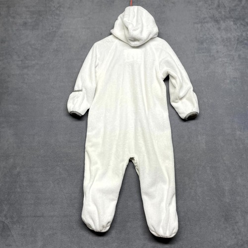 The North Face One Piece Fleece Snowsuit Toddlers 12-18M White Logo Long Sleeve - Picture 8 of 9