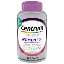 Centrum Silver Womens 50 plus Vitamins, Multivitamin Supplement, 100-200 Count