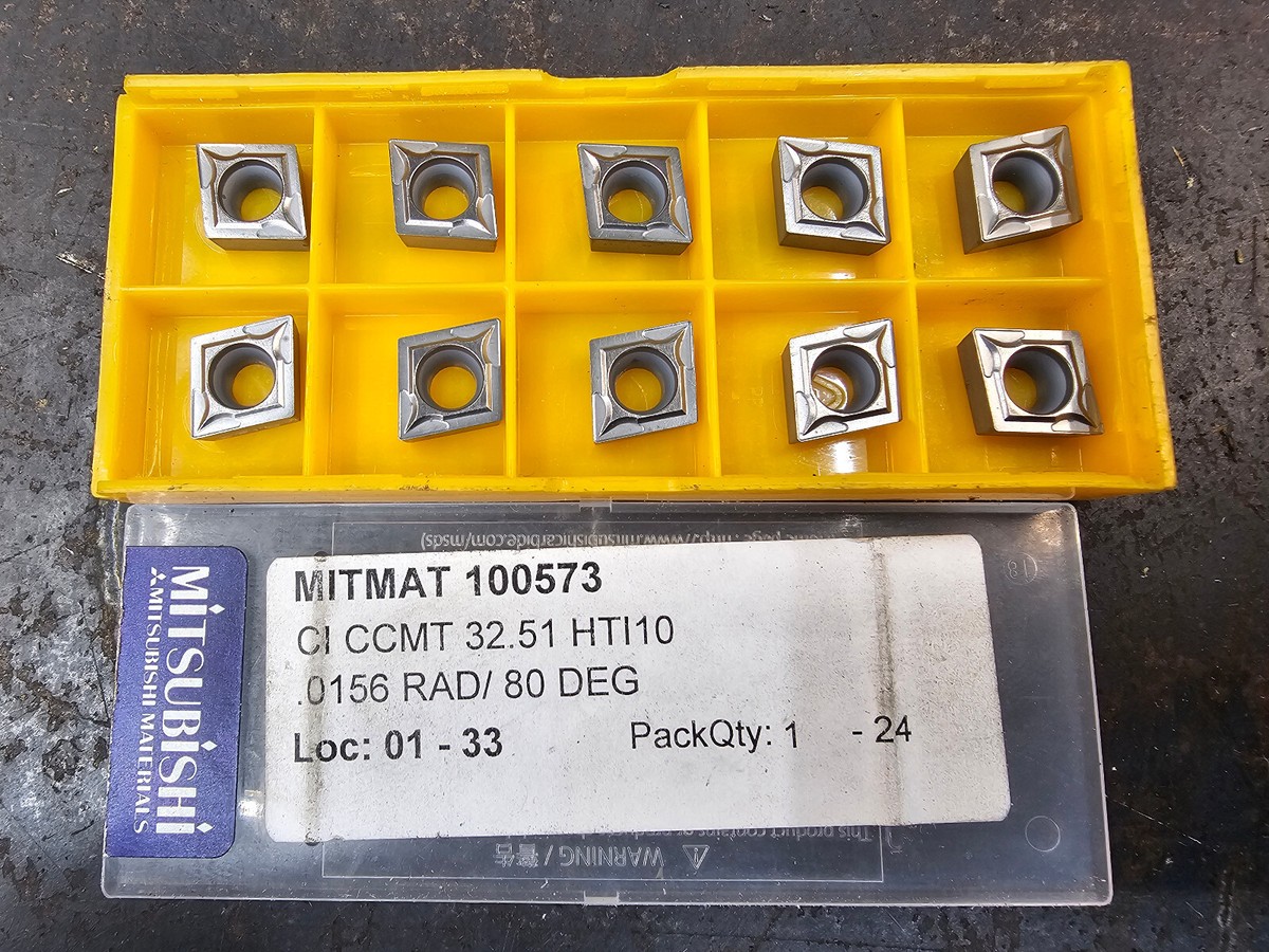Qty 10 Mitsubishi CCMT 32.51 100573 HTi10 Grade Carbide Qty 10 Mitsubishi CCMT 32.51 100573 HTi10 Grade Carbide