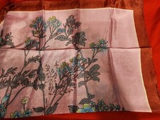 Vintage ZHENSI Silk Scarf 32" by 32"