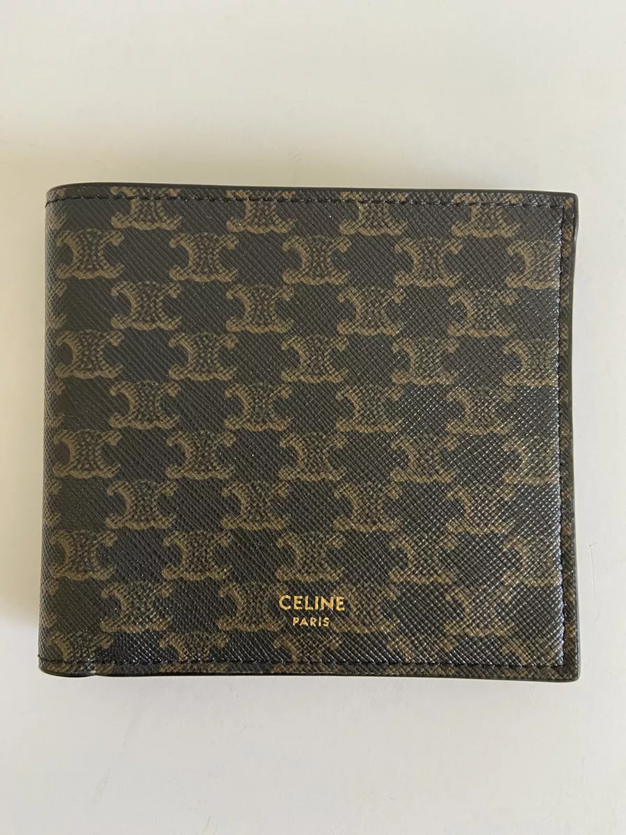 Celine Men's Bifold Wallet in Triomphe Canvas