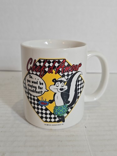 Warner Bros. Pepe Le Pew Kaffeetasse Becher Chef d' Amour Looney Tunes 1991