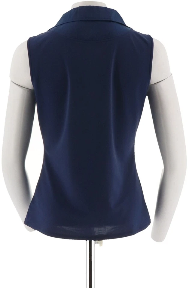 Kathleen Kirkwood Dictrac-Ease Notch Collar Camisole Navy XS NWOT (609) - Image 3 of 4