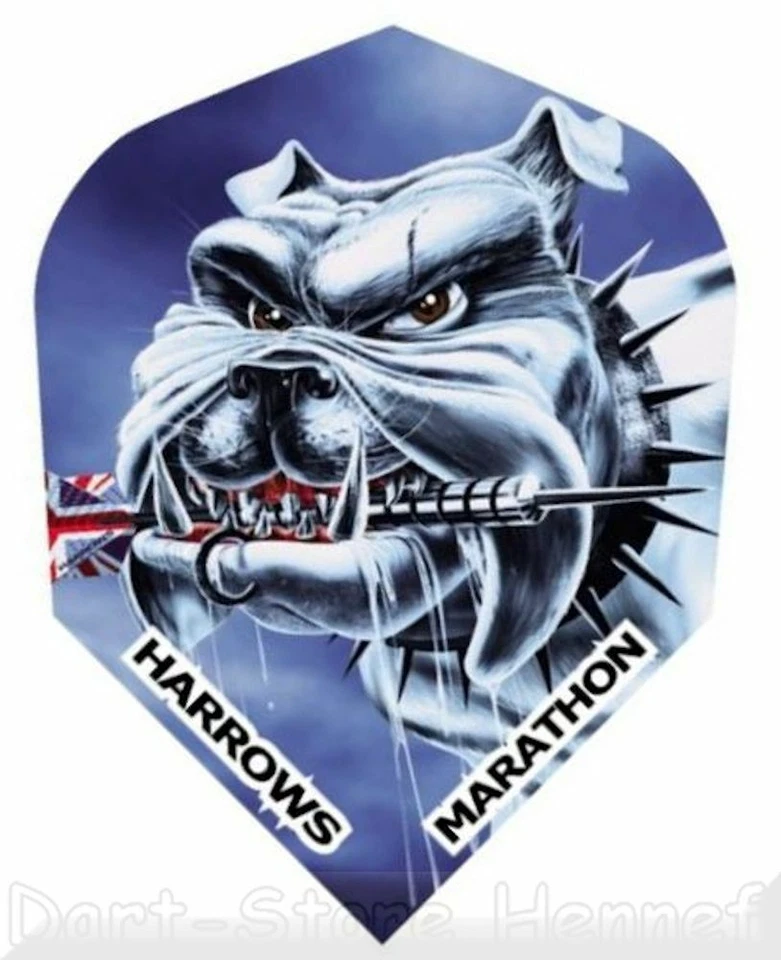 6 Dart Flights Harrows Marathon Standard "BULLDOGGE"
